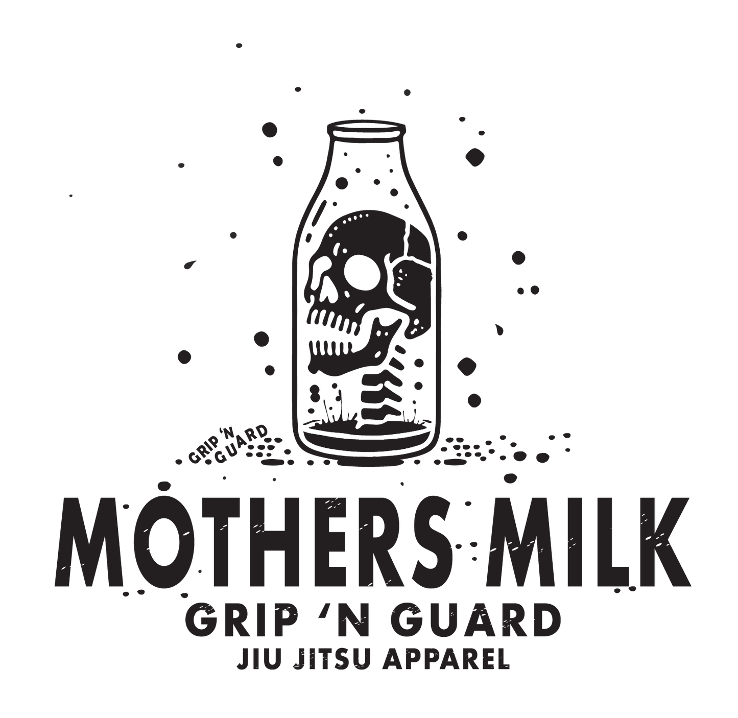 MOTHERS MILK JIU JITSU TEE IN WHITE AND BLACK